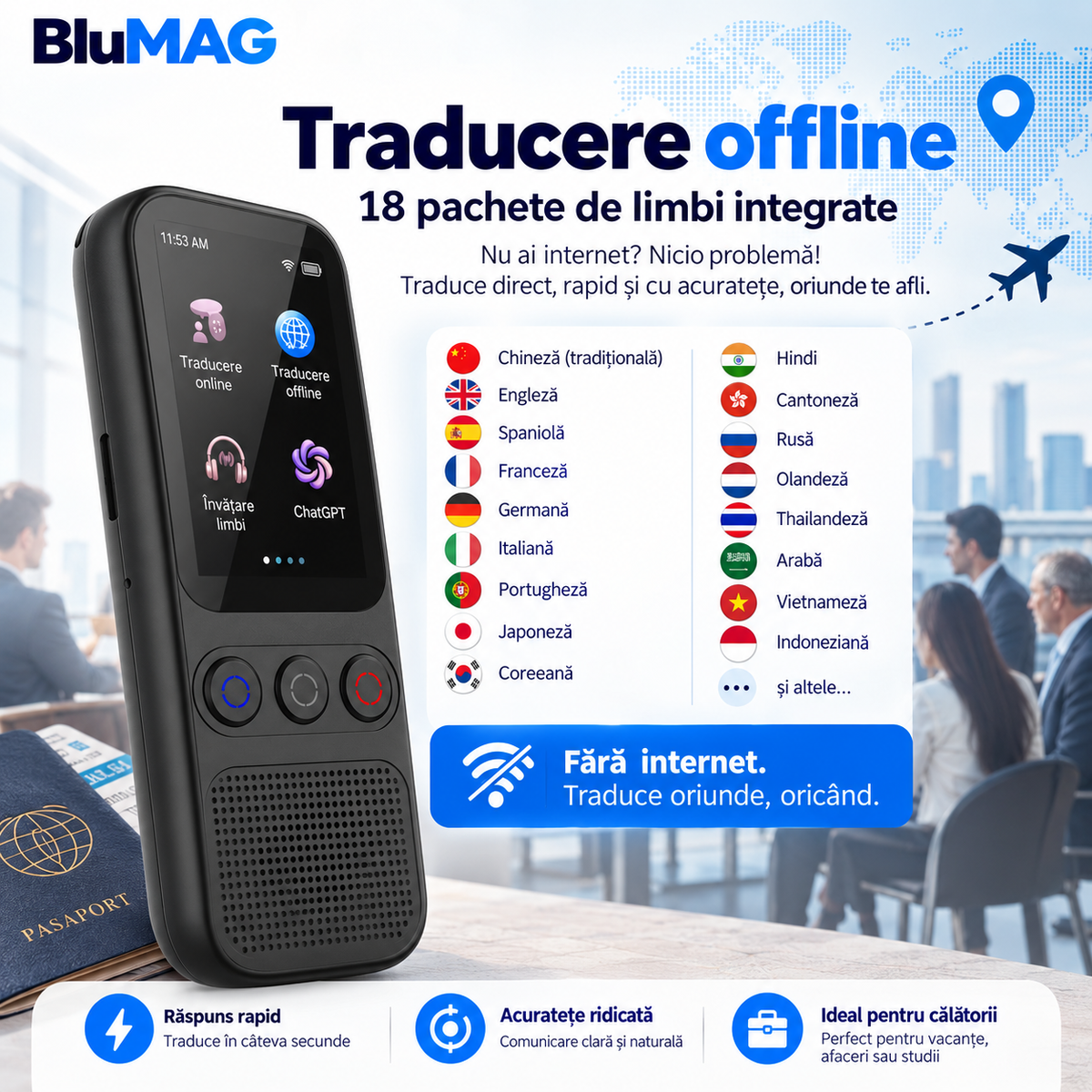 Traducator instant S80 , AI , 138 limbi diferite