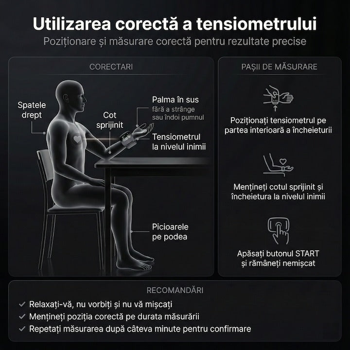 Tensiometru de incheietura cu afisaj LED