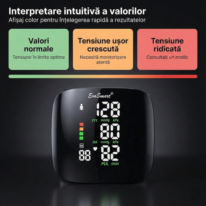 Tensiometru de incheietura cu afisaj LED