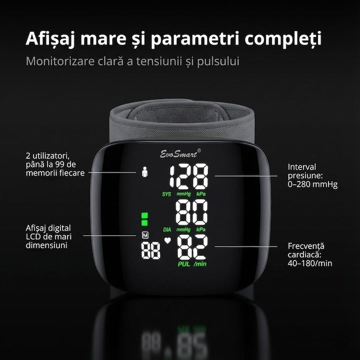 Tensiometru de incheietura cu afisaj LED