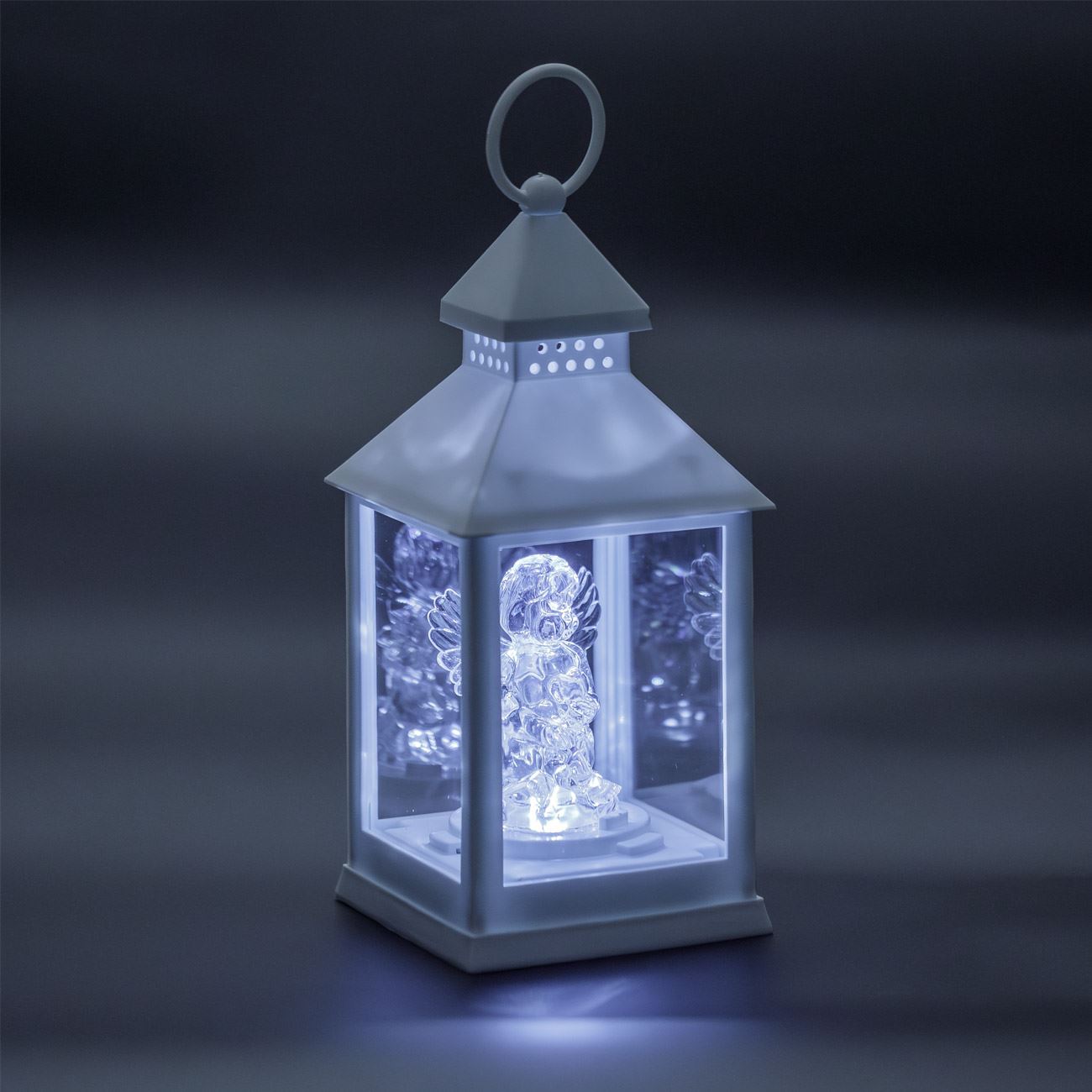 Felinar LED , Alb, Ingeras , 10x10x24cm