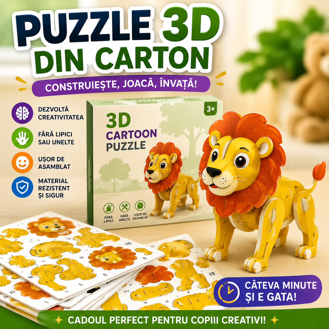 Puzzle 3D pentru copii