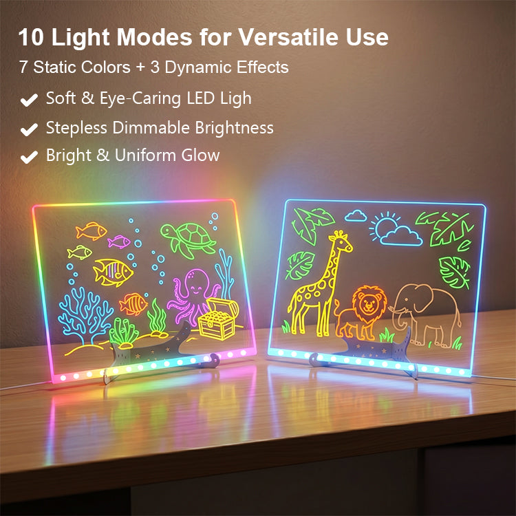 Tableta LED + 7 Markere colorate + laveta